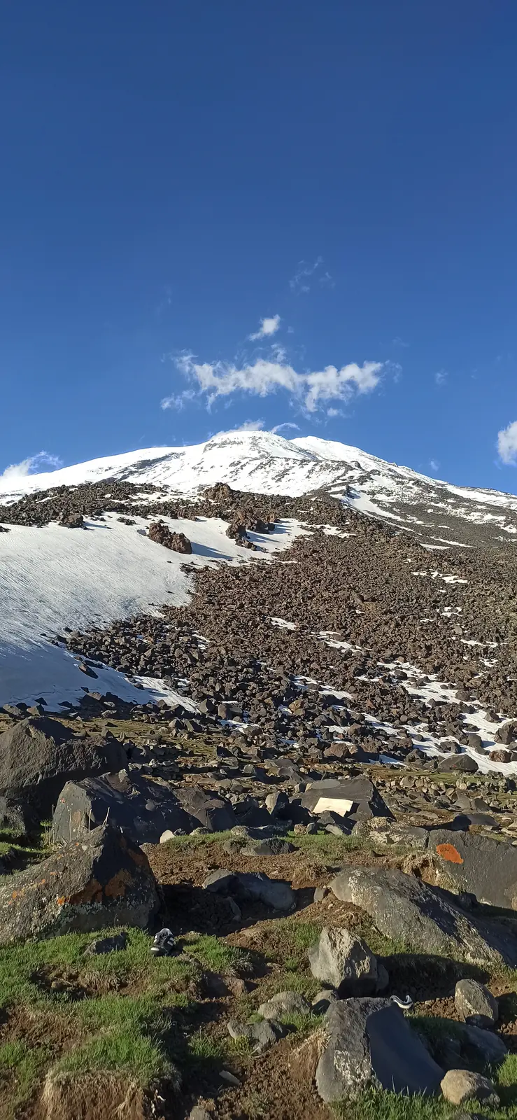 The snowy summit of Mount Ararat