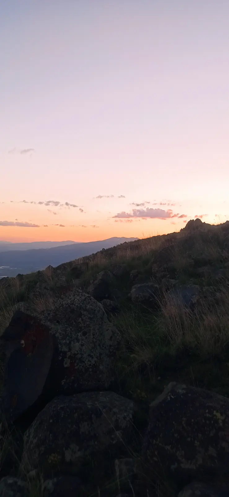 Sunset over the plain below Mount Ararat